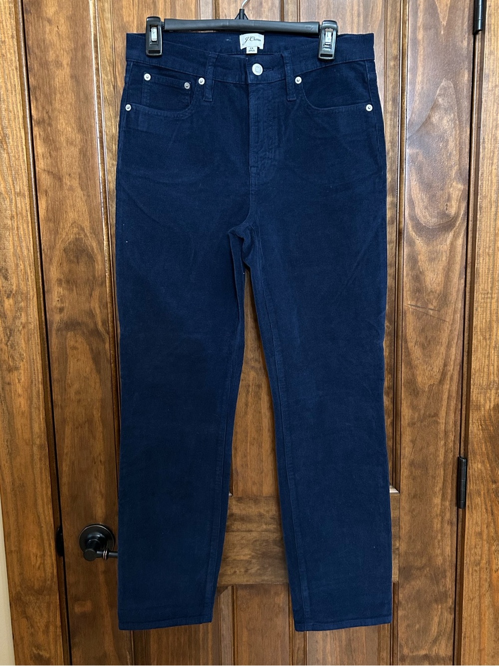 J Crew Women’s Vintage Straight Corduroy Pants Blue 28    (E-42)